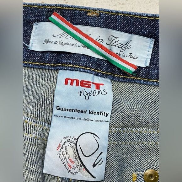 MET Jeans “Made in Italy” Low Rise Skinny Distressed Stretch Jeans 29x31 EUC - Picture 9 of 13